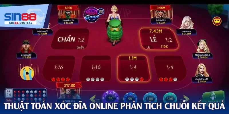 Thuật toán xóc đĩa online là phương pháp phân tích chuỗi kết quả